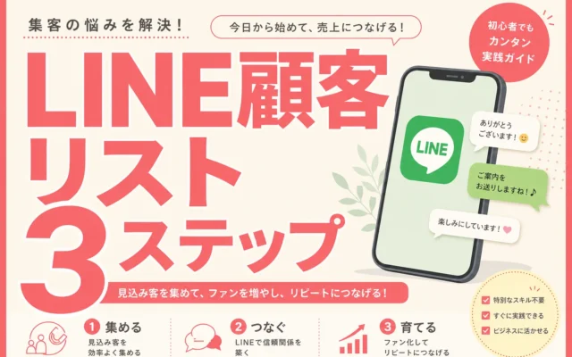 個人サロンの顧客リストをLINEで作る方法