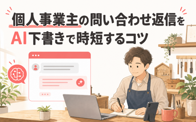 個人事業主の問い合わせ返信をAI下書きで時短するコツ