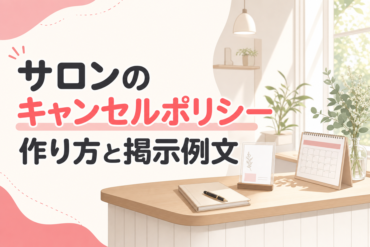 サロンのキャンセルポリシー作り方と掲示例文